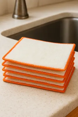 סמרטוט ג'ילדהפייבר ספיגה משולשת תפירה כפולה מארז 10 יח "וונדר וויב"