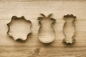 סט קורצנים /חותכנים נירוסטה מארז 3 אננס