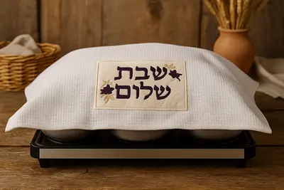 כיסוי סירים מהודר לפלטה שמנת"משובצים"