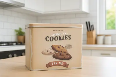 קופסה פח מדליקה לעוגיות