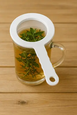 מסננת/רשת תה/עלים/חליטה משי בצפיפות 140 כשרה בדץ 9 ס"מ