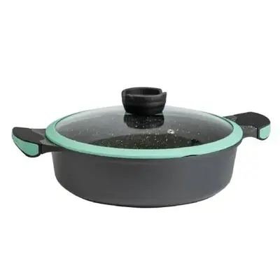 סיר ביו-ירוק סוטאז מידה 28 ידיות סופטאץ מכסה סיליקון ארקוסטיל