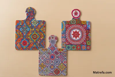 תחתית מעוצבת קרמיקה לסירים חמים גם לתליה על קיר תחתית שעם 17*17