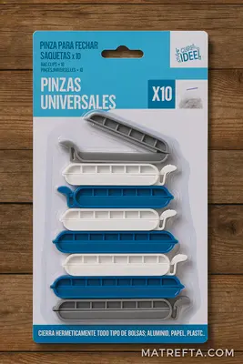 קליפסים לסגירת שקיות מארז 10 יח בשני גדלים 7 ו 9 ס"מ