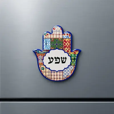 מגנט חמסה מעוצב 8 ס"מ "שפע"