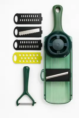 מנדולינה אקריל 5 סכינים מתחלפות כולל קולפן וראש בטיחות