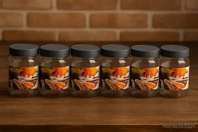 סט צנצנות פלאסט מכסה אפור ארוז 6 יח 500 מ"ל 12*8 ס"מ