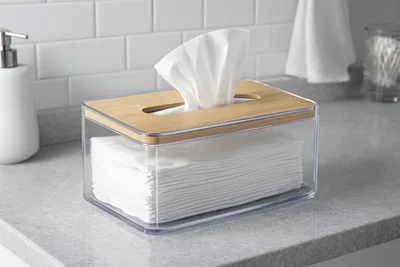 קופסה/מעמד אקרילי לטישו 21*13*9 ס"מ