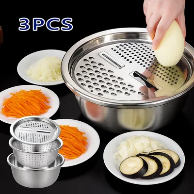 פומפיה / מגרדת סט 3 חלקים 26 ס"מ כולל מסננת