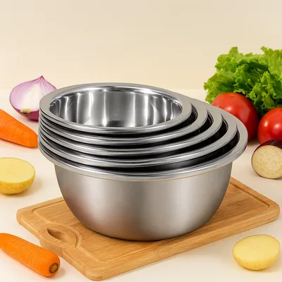 סט קערות נירוסטה פרימיום בחמישה גדלים אל חלד