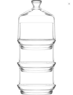 צנצנת/מיכל 3 קומות זכוכית