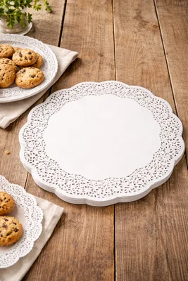 ניירות דוליס עגולים למגשים 42 ס"מ מארז חיסכון 250 יח