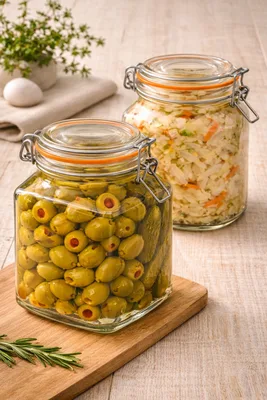 צנצנת חמוצים זכוכית 2 ליטר "רני" 21 ס"מ