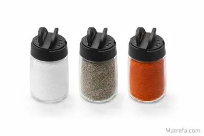 טריו צנצנות לתבלינים מכסה דו מצבי 9*5 ס"מ מארז 3 יח