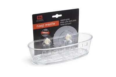 מתקן סקוטש/ספוג נדבק לכיור אקריל שקוף אלמוגית