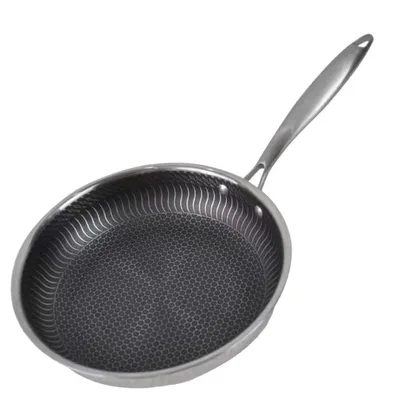 מחבת נירוסטה 3 שכבות בציפי נון סטיק מידה 24 מתאים לאינדוקציה