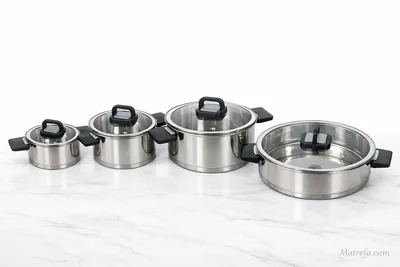 סט 4 סירים ידיות מתקפלות נירוסטה אל חלד