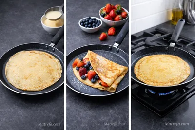 מחבת קרפ אלומיניום ציפוי שיש ידית סופט 26 ס"מ