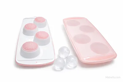 מגש קרח עיגולים משולב סיליקון כולל מכסה