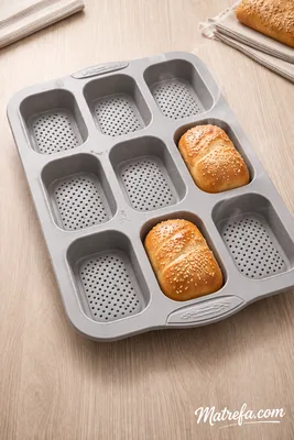 תבנית סיליקון מיני לחמניות 9 שקעים 9*7*2.5 ס"מ