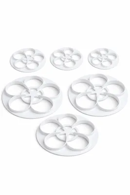 סט קורצנים/חותכנים פרח בשישיה גדלים