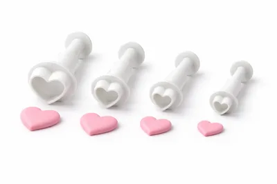 סט קורצנים לב קפיץ מיני לבבות 4 גדלים