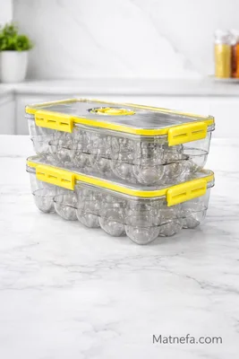 זוג קןפסאות אקריל לביצים 18 שקעים