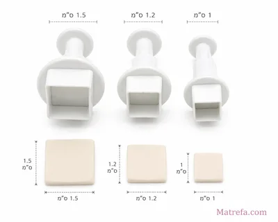 סט קורצנים ריבוע קפיץ מרובעים 3 גדלים