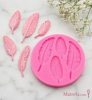 שבלונה יציקת סיליקון עלים 4 שקעים