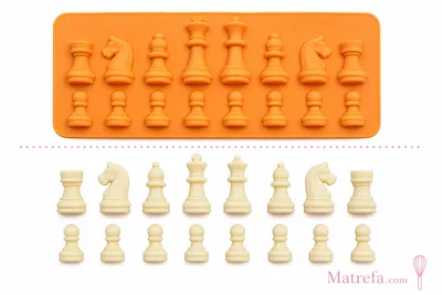 שבלונה/סיליקון שחמט 16 שקעים