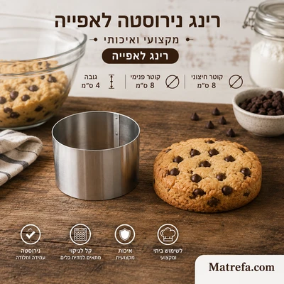 רינג נירוסטה 8 ס"מ