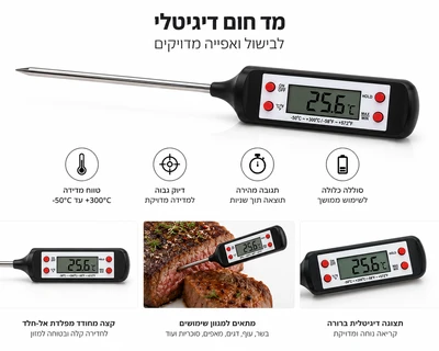 מד חום/טמפרטורה מקצועי למטבח הביתי